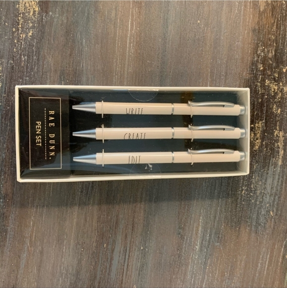 Rae Dunn Trendy 3pc ballpoint pen set new in box - Picture 1 of 3